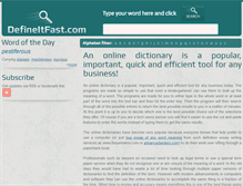 Tablet Screenshot of defineitfast.com